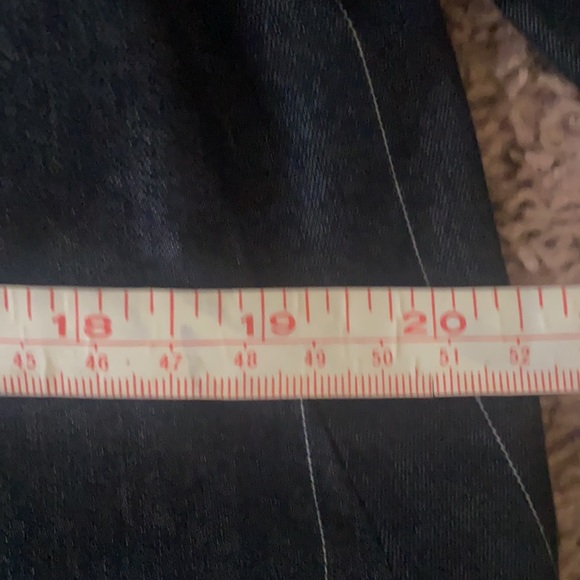 Vintage NWOT Chapter One dark denim skirt set with a white stripe no size tag - Picture 11 of 12